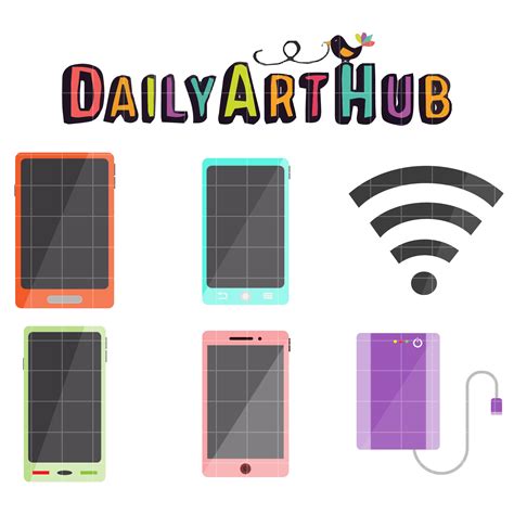 Colorful Gadgets Clip Art Set – Daily Art Hub // Graphics, Alphabets & SVG