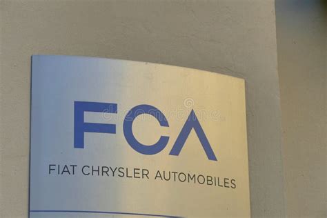 Fiat Chrysler Automobiles, FCA Company Logo Editorial Image - Image of automobiles ...