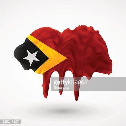 Flag Of East Timor Painted Colors Stock Clipart | Royalty-Free | FreeImages