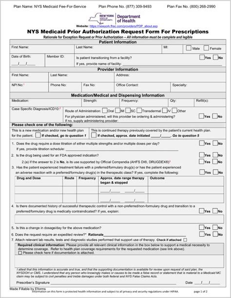 New York State Medicaid Application Form Pdf Form Resume Examples - ClaimForms.net