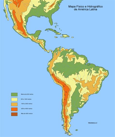 Información e imágenes con Mapas de América Político y Físico | Mapa de america, Hidrografia de ...