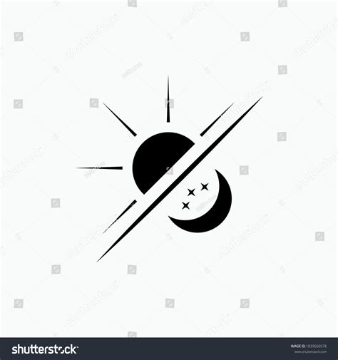 Day Night Icon Vector Logo Template Stock Vector (Royalty Free ...