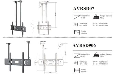 (2A1) TV bracket Ceiling wall mounting up to 85inch or 95inch or 110 ...