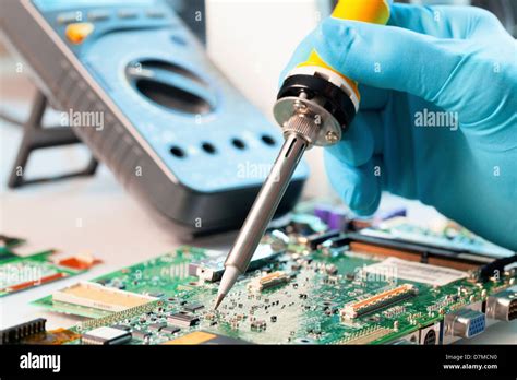 Soldering a circuit board Stock Photo, Royalty Free Image: 56382732 - Alamy