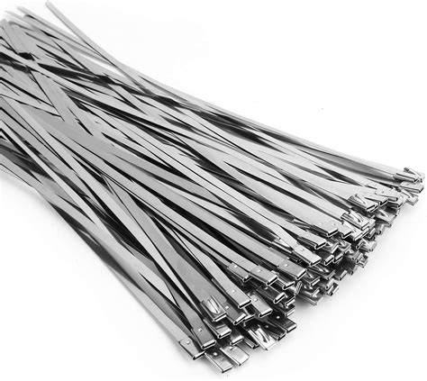 Electrical Equipments & Supplies 100pcs 12mmx900mm STAINLESS STEEL ZIP self-locking cable ties ...