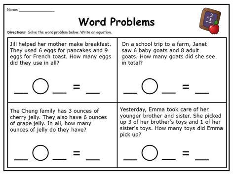 Addition Word Problems sums to 20 CW worksheet | Live Worksheets - Worksheets Library