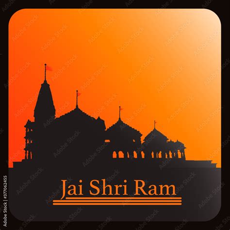 Ram mandir,Jai Shree Ram religious of Indian Temple Stock Vector | Adobe Stock