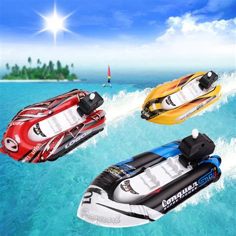 Inflatable Wind Up Mini Speedboats Bath Toys Boat Pool Kayak Clockwork Bath Toy for Kids Adults ...