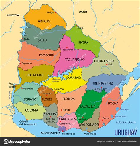 Detailed Map Of Uruguay