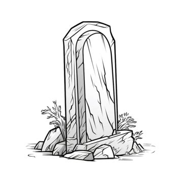 Doodle Cartoon Tombstone, Cartoon Clipart, Tombstone Clipart, Doodle ...