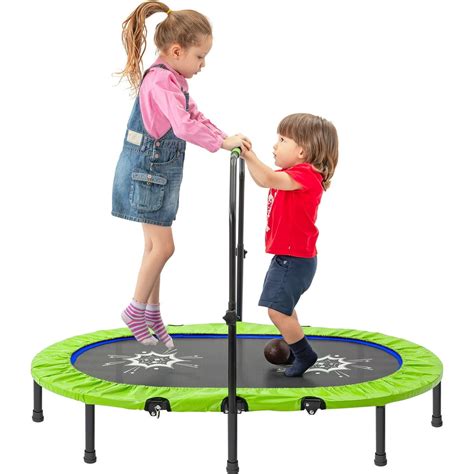 Indoor Parent-Child Trampoline with 2 Kids, Twin Trampoline with ...