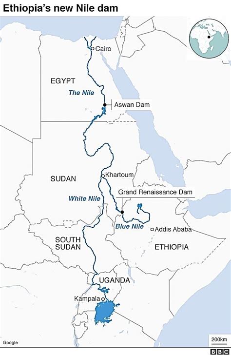 Location map of Grand Ethiopian Renaissance Dam | Download Scientific ...