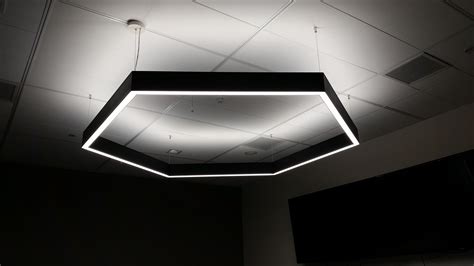 Hexagon shaped LED suspended profile light | Artistic design | www ...