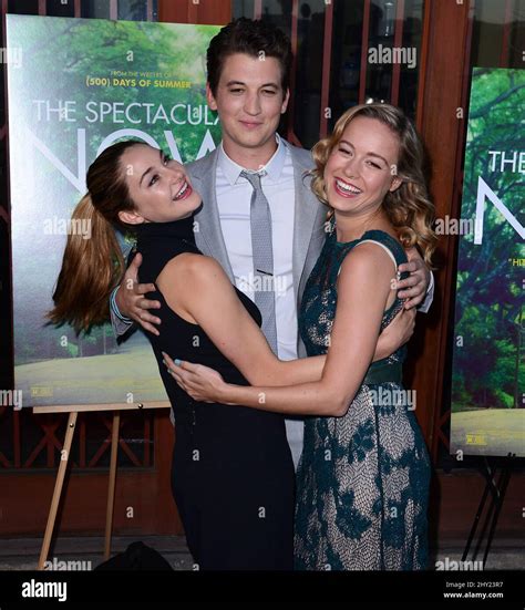 Shailene Woodley, Miles Teller, Brie Larson attends "The Spectacular ...