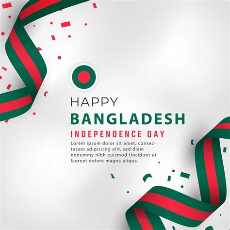 Happy Bangladesh Independence Day March 26th Celebration Vector Design Illustration. Template ...