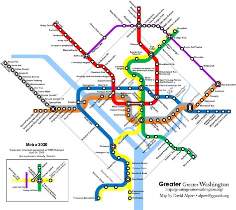 Dc Map With Metro Stations - Map