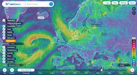 ventusky.com App Share, Thunderstorms, Air Quality, Foe, Radar, Satellites, Starry Night ...