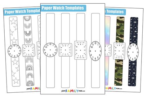 Printable Paper Watch Template For Kids | Just Family Fun