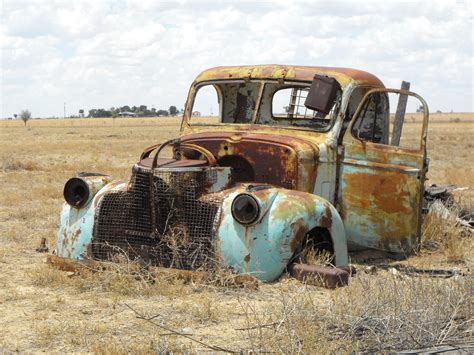 Free Images : transport, rust, truck, junk, old car, vintage car, australia, rusted, wreck ...