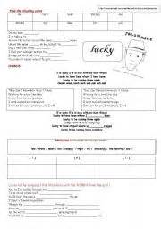 song by Jason Mraz, lucky - ESL worksheet by emmanuelleb