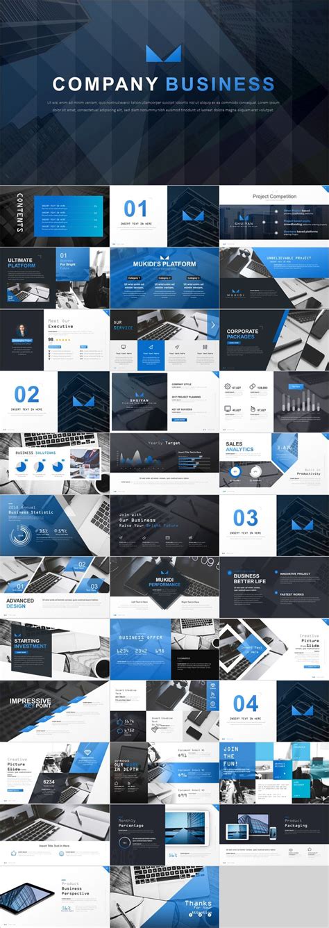 36+ Best Company Blue business PowerPoint templates #powerpoint #templ… | Business powerpoint ...