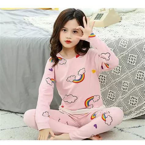 Buy Baby Or Baba Pink Cloud and Rainbow print Kids Night Suit (KD-065) at Lowest Price in ...