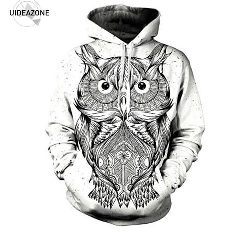 Animal Owl Artwork Hoodie Hoodies Men Women Fashion Autumn Winter ...