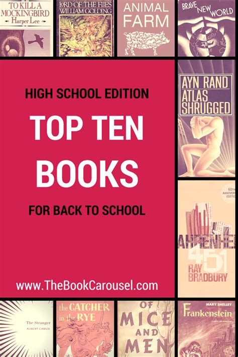 Top 10 Books to Read for Back to School: High School Edition — the book ...