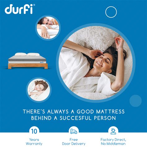 Along with hard work, good sleep is the key to success. Durfi mattress ensures that you get a ...