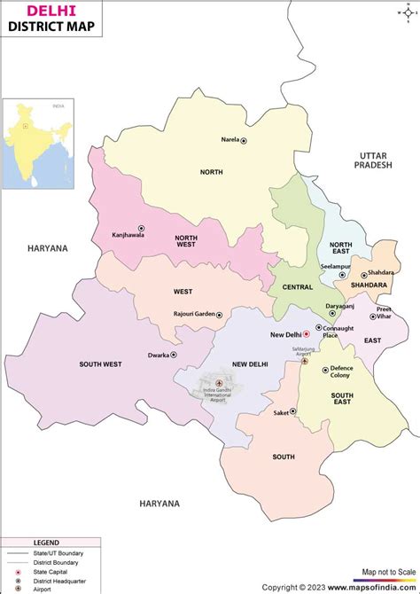 Delhi Districts Map