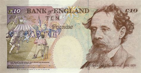 England 10 Pound Sterling note 1993 Charles Dickens|World Banknotes ...