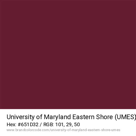 University of Maryland Eastern Shore (UMES) Brand Color Codes ...