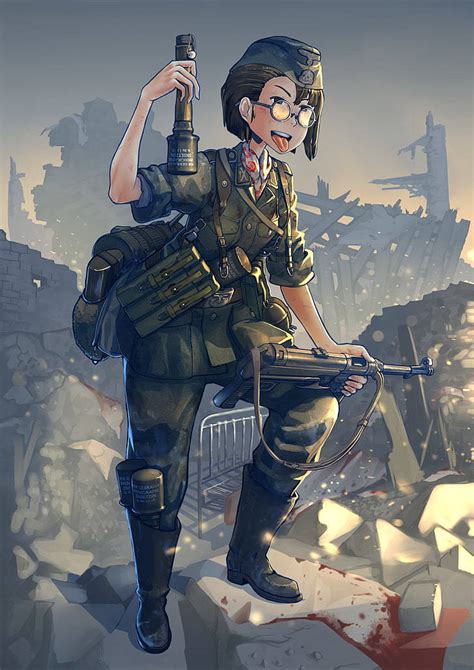 Download German WW2 Fighters Anime Wallpaper | Wallpapers.com