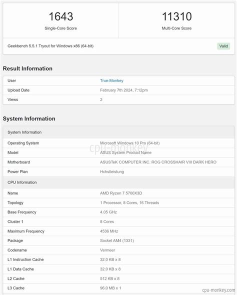 AMD Ryzen 7 5700X3D Benchmark, Test and specs