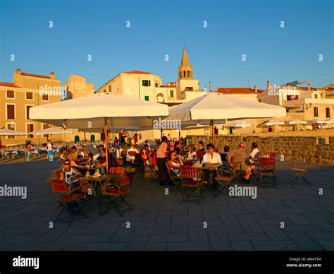 Alghero, Old Town Walls Stock Photo - Alamy