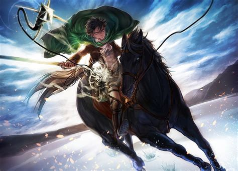 1280x800px | free download | HD wallpaper: Anime, Attack On Titan, Levi Ackerman, cloud - sky ...