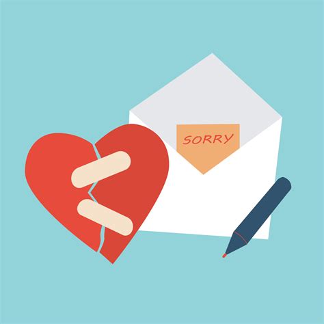 The concept of reconciliation day heart and mail 30330644 Vector Art at ...