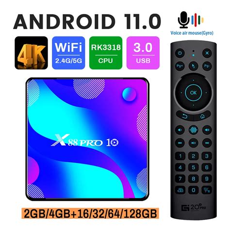 Transpeed Android 11 TV BOX 2.4G&5.8G Wifi 16G 32G 64G 128G 4k 3D TV receiver Media player HDR+ ...