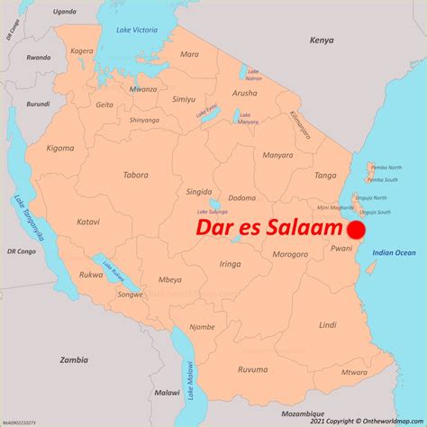 Dar es Salaam Map | Tanzania | Maps of Dar es Salaam