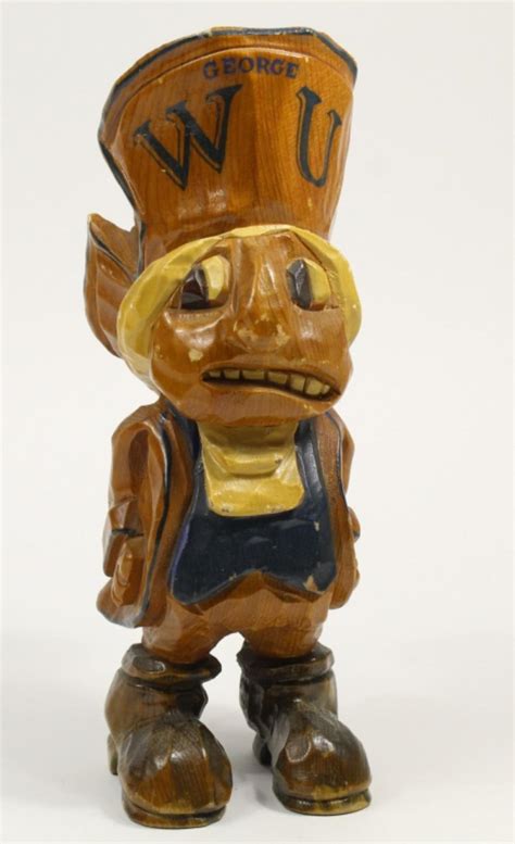 Sold Price: CARVED WOOD GEORGE WASHINGTON UNIVERSITY MASCOT - Invalid ...