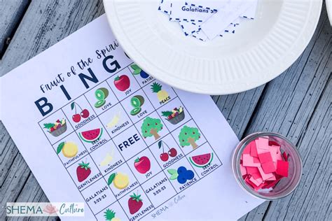 Fruit of the Spirit Bingo Game Free Printable Activity