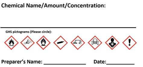 Chemical Container Labels - University of Houston