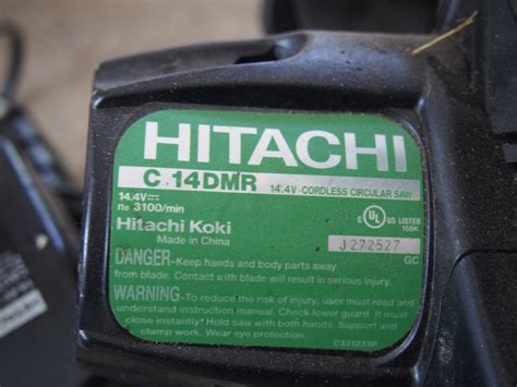 Hitachi Cordless Circular Saw with Battery and Charger Plus Hitachi Cordless Drill with Battery ...