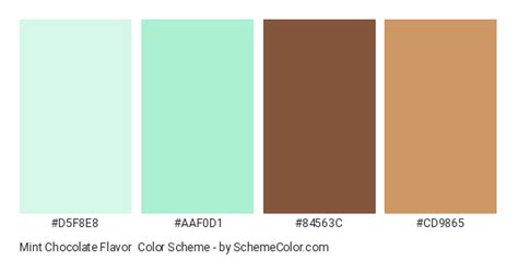 Mint Chocolate Flavor Color Scheme » Brown » SchemeColor.com