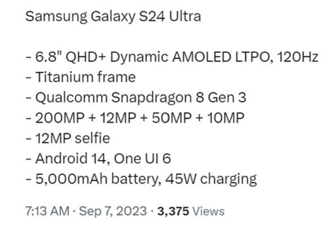 Samsung Galaxy S24 Ultra leak reveals key specs | NUTI.MOBI #Samsung # ...