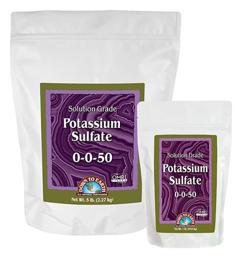 Potassium Sulfate – Down To Earth Fertilizer