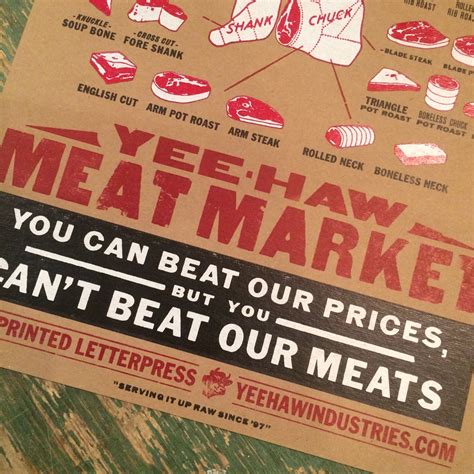 BEEF POSTER butcher diagram Cuts of Meat letterpress | Etsy