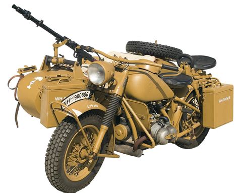 Extremely Rare WWII Nazi Military BMW R75 Motorcycle and Sidecar