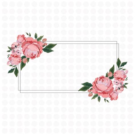 Floral border templates elegant geometric shapes botanical decor ...