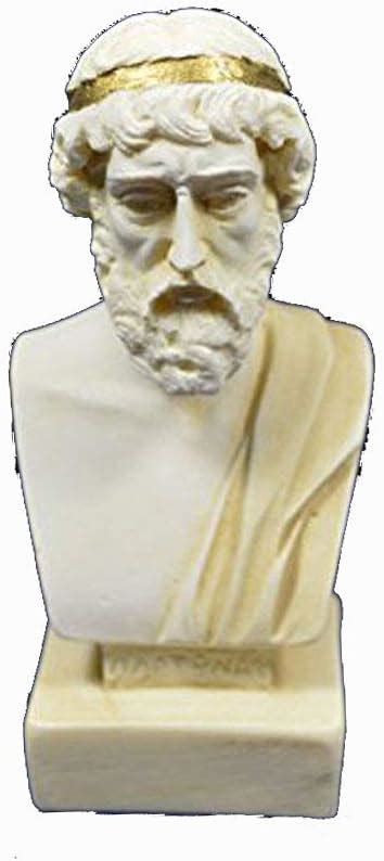 Plato bust statue ancient Greek philosopher aged sculpture : Amazon.co ...